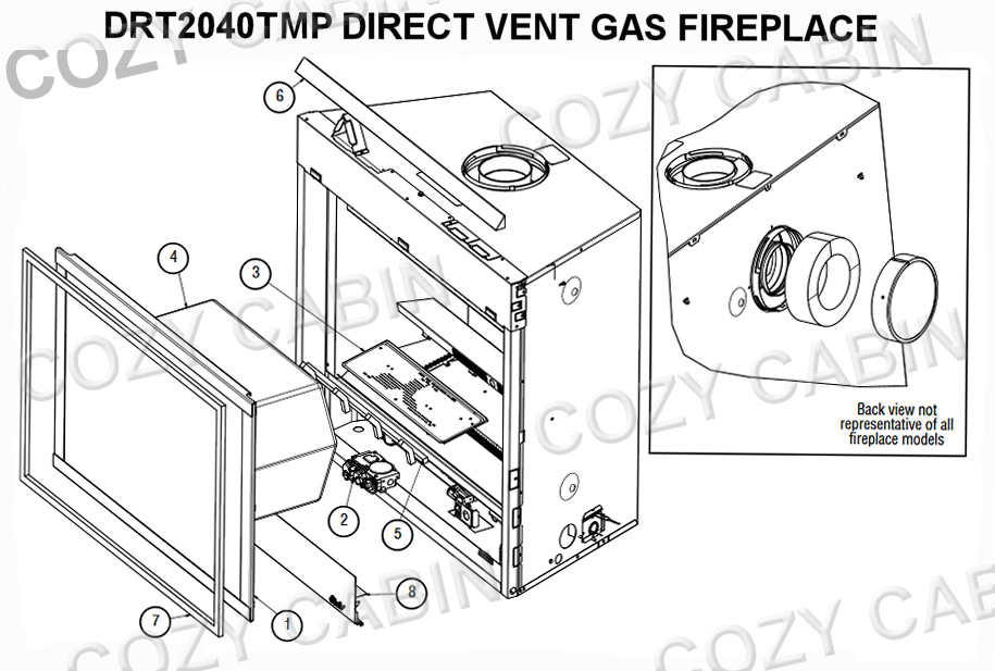 DIRECT VENT GAS FIREPLACE (DRT2040TMP) #DRT2040TMP